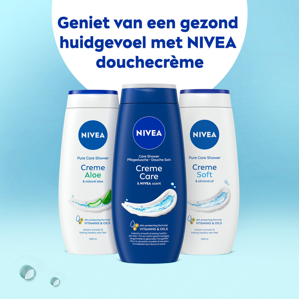 6x Nivea Douchecrème Care250 ml