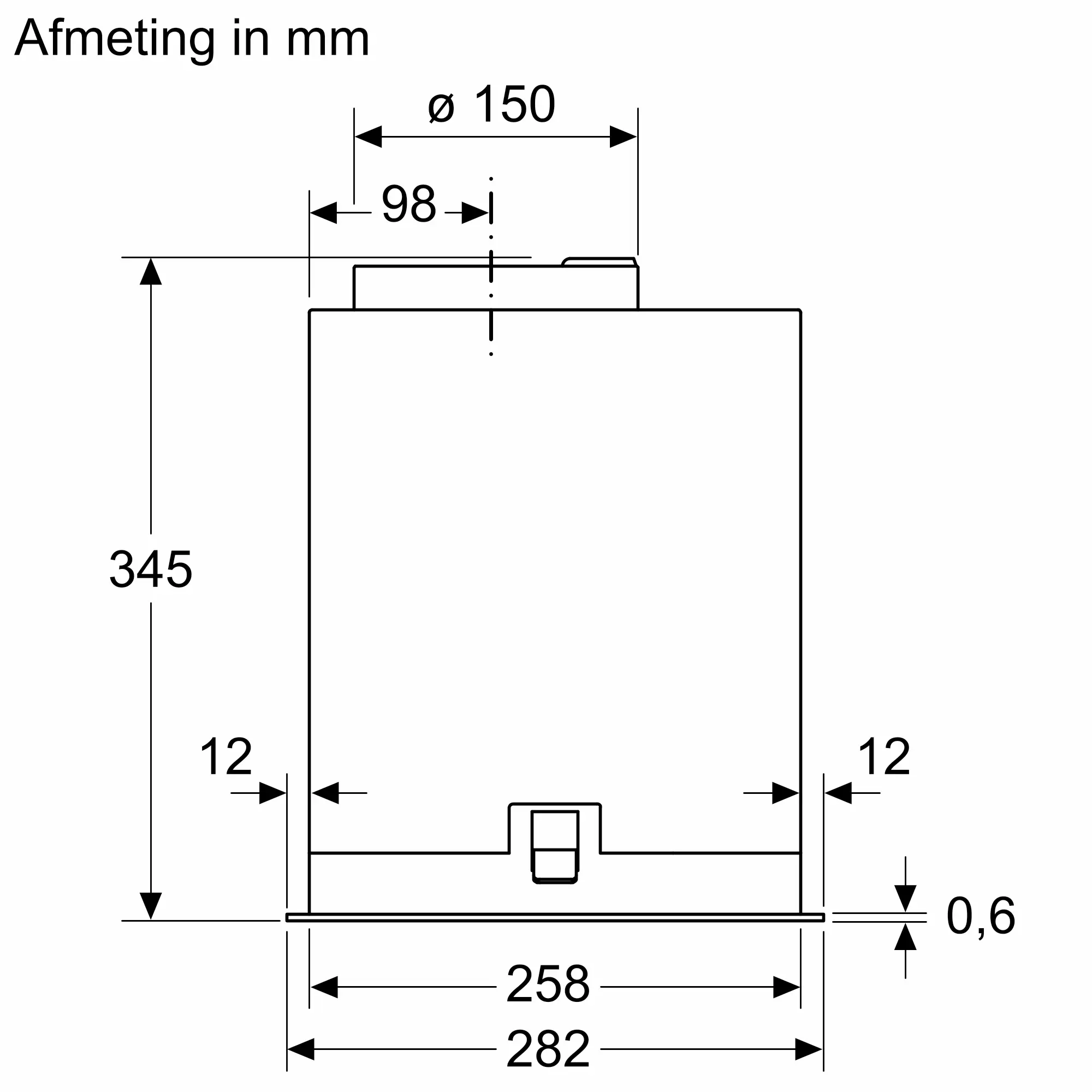 Serie 6 Afzuigunit 70 cm Roestvrij staal
