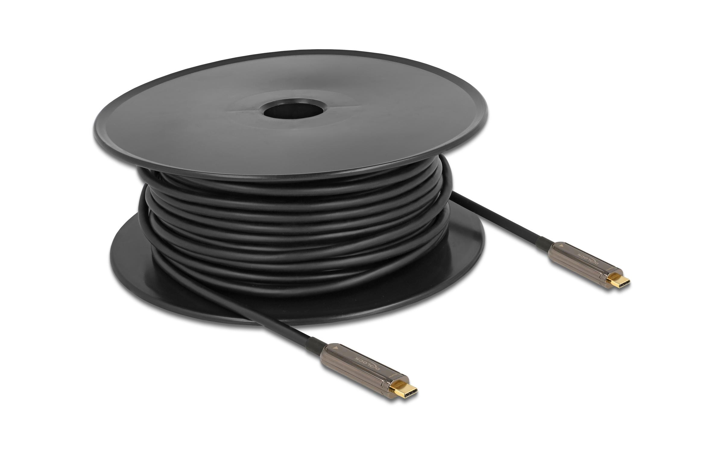 Optisches Video USB-C Kabel 30 m<br>Delock Aktives Optisches USB-C Video Kabel 4K 60 Hz 30 m