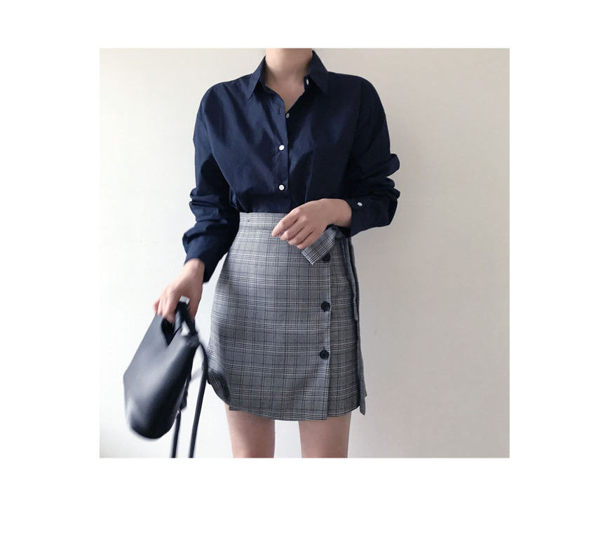 Brigitte - Minirok met hoge taille en strik