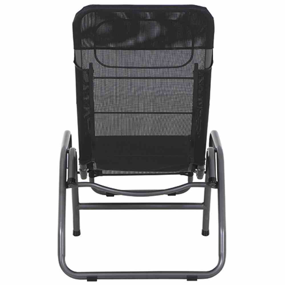 Sonnenliege BITO - schwarz-anthrazit - klappbar - 139 cm