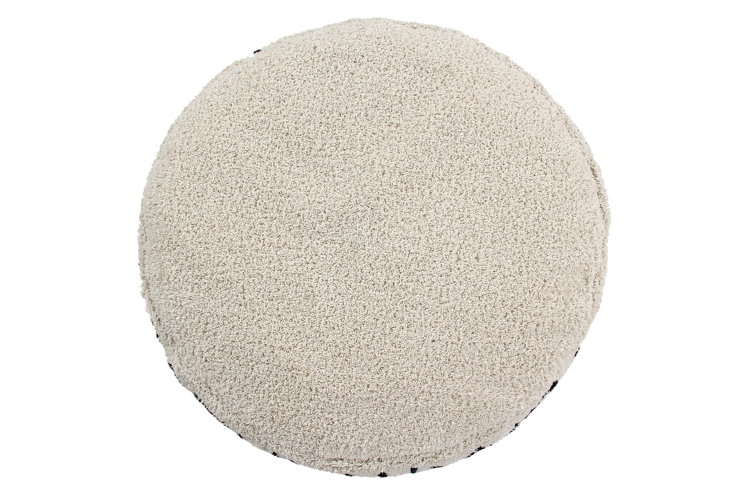 ABC - Pouf rond couvert en coton | Beige