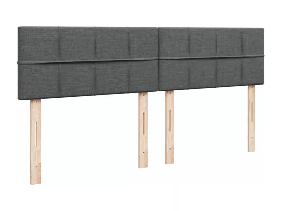 Sommier à lattes de lit avec matelas Gris foncé 180x200cm Tissu
