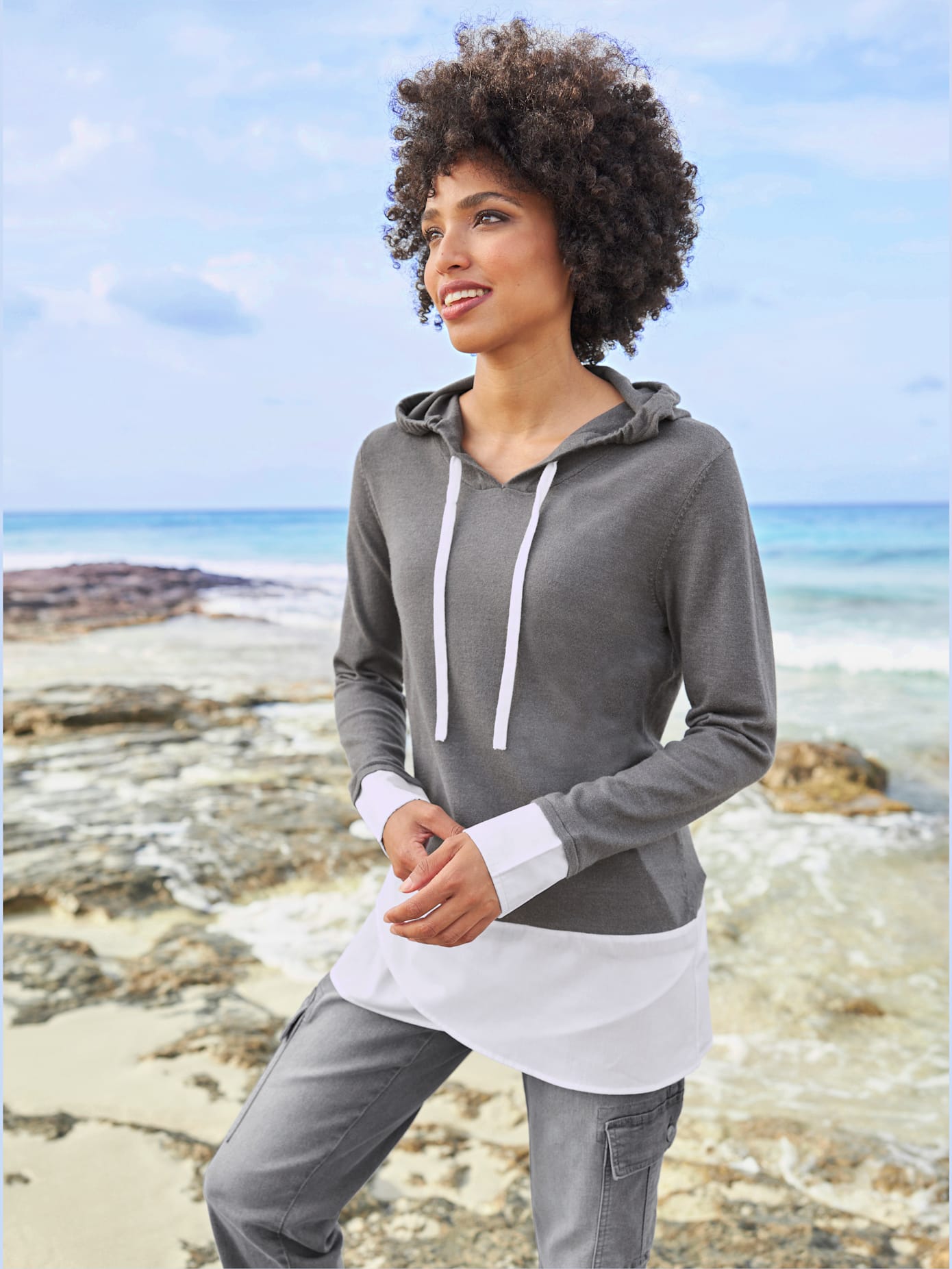 Pull aspect 2 en 1 tendance