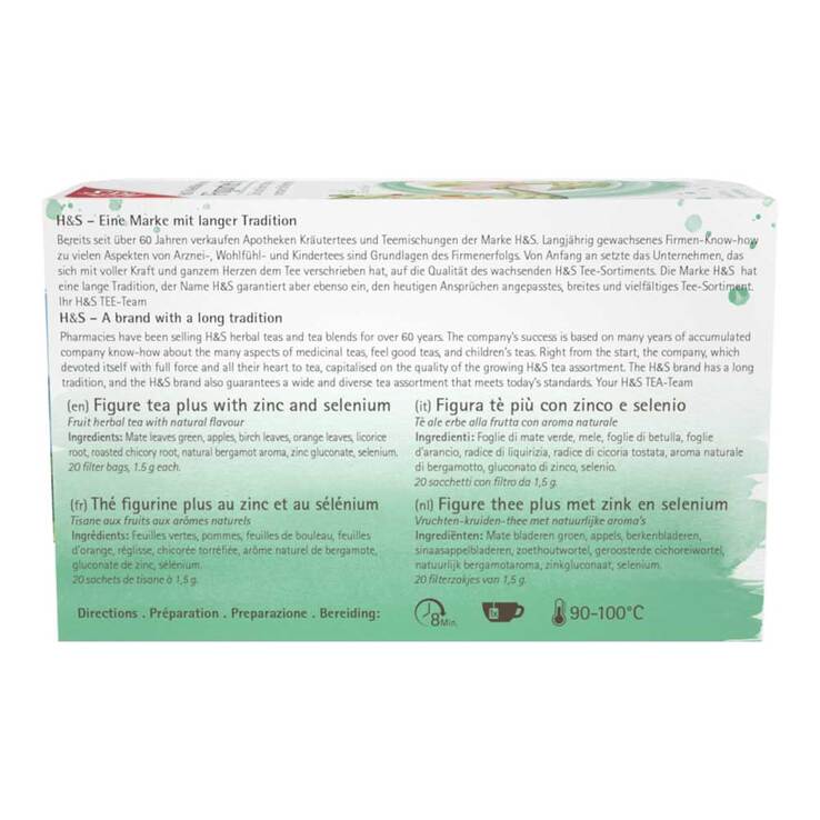 H&S Figurtee Plus mit Zink und Selen Filterbeutel, 20X1.5 g