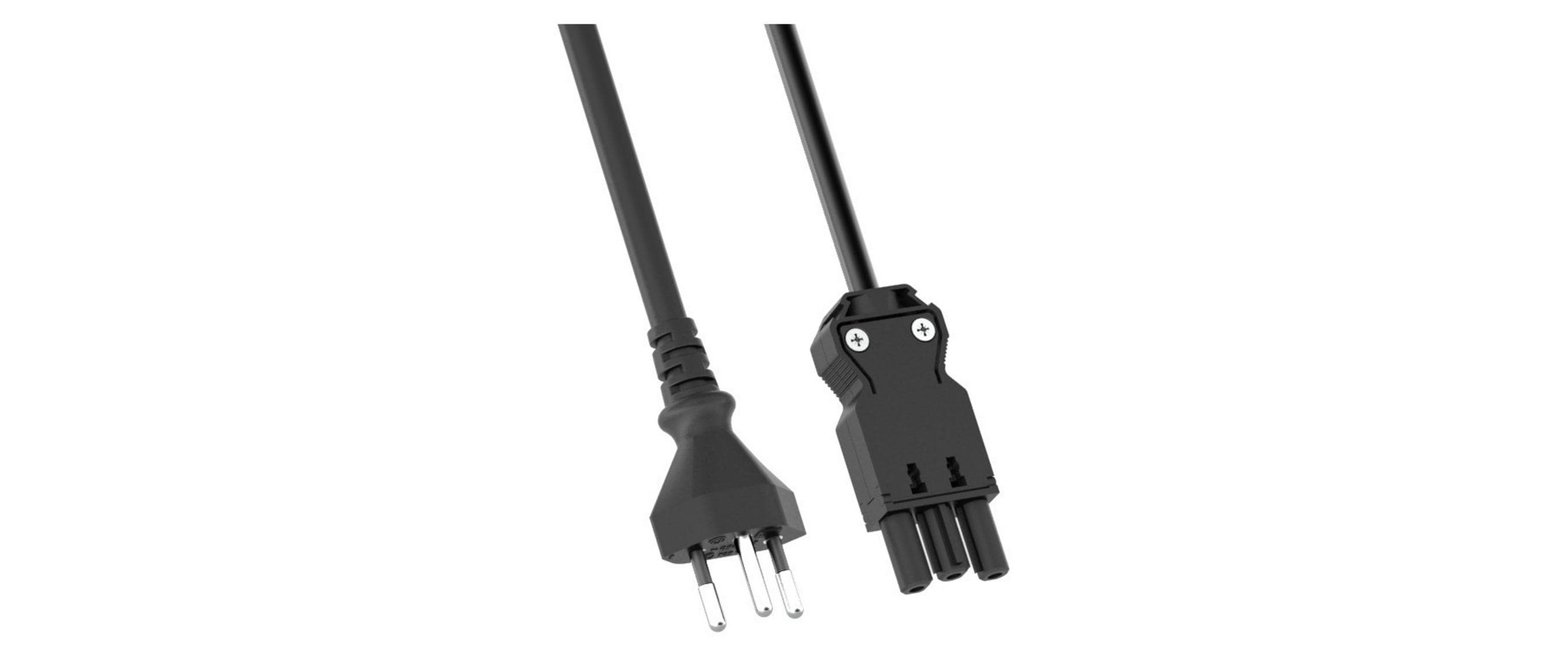 Netzkabel Typ 12 / GST18i3, 5 m, SchwarzGerätezuleitung für Stromverteiler mit Wieland GST18i3-Buchse