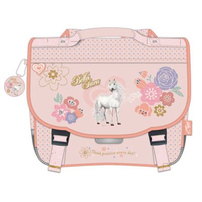 Cartable Bella Sara Romantic 38 cm - 2 compartiments - rose poudré - Kid'Abord