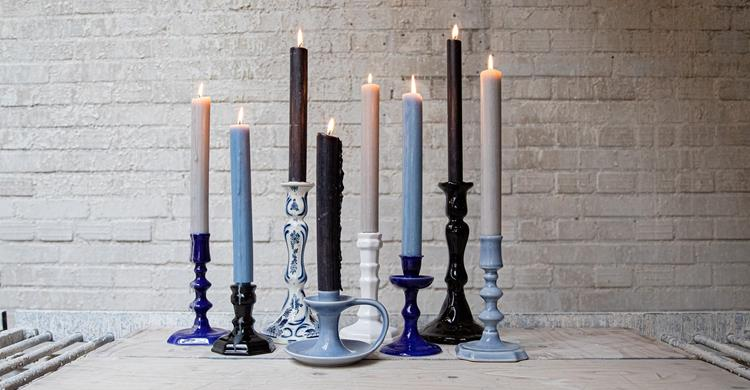 Royal Goedewaagen - Candle Holder 10,5x18cm - Clay Grey