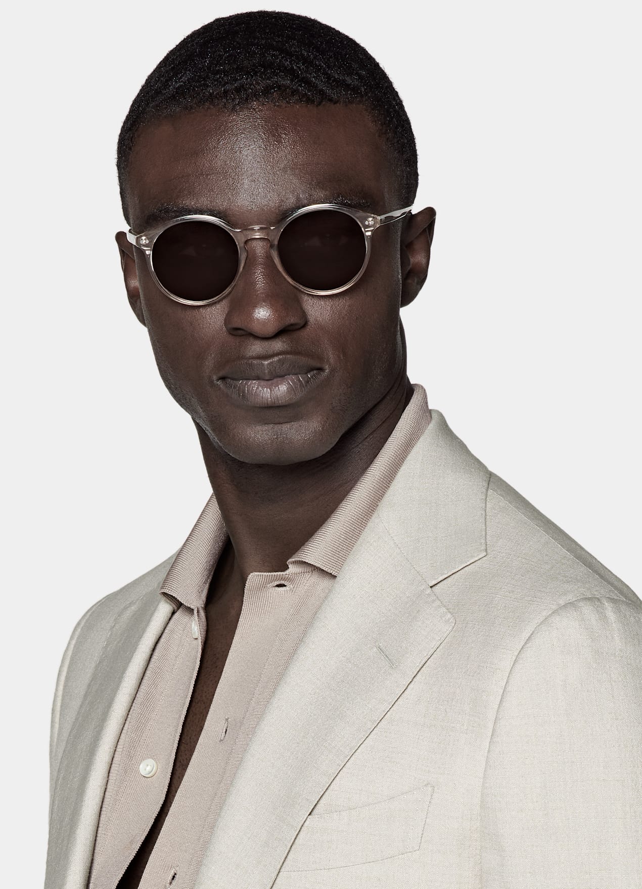 Costume Havana coupe Tailored marron clair