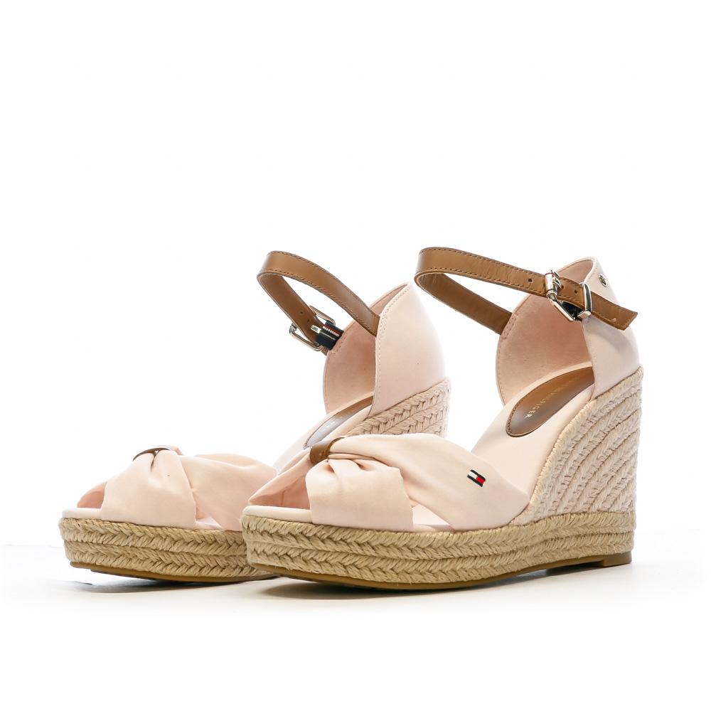 Tommy Hilfiger Sandales Compensées Rose Femme Tommy Hilfiger 10cm