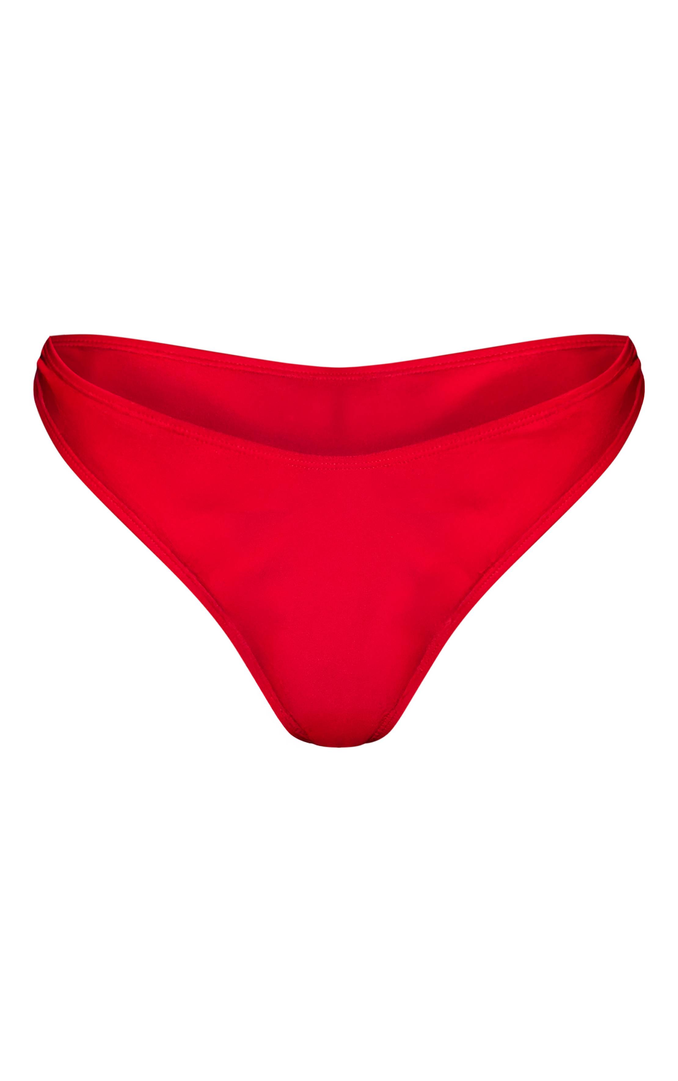 Rouge Bas De Bikini Tanga Basique