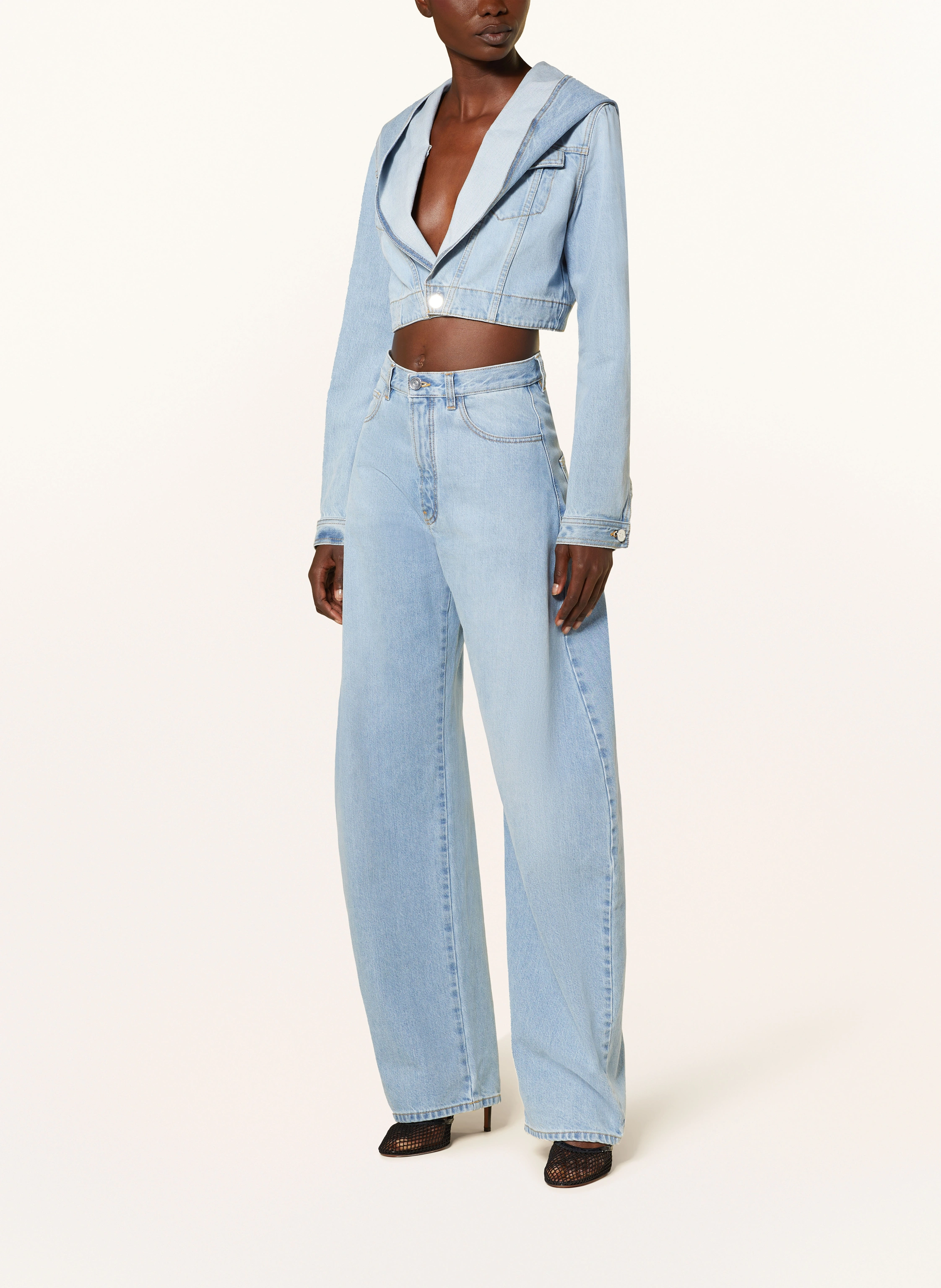 ALAÏA Cropped-Jeansjacke