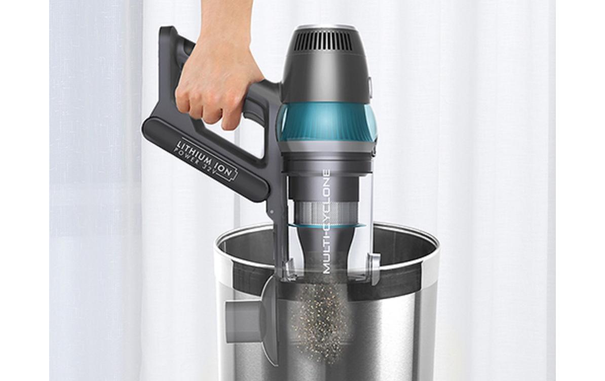 Quick Clean Professional T9621 Blau<br>2-in-1 Akkustaubsauger mit hoher Saugkraft