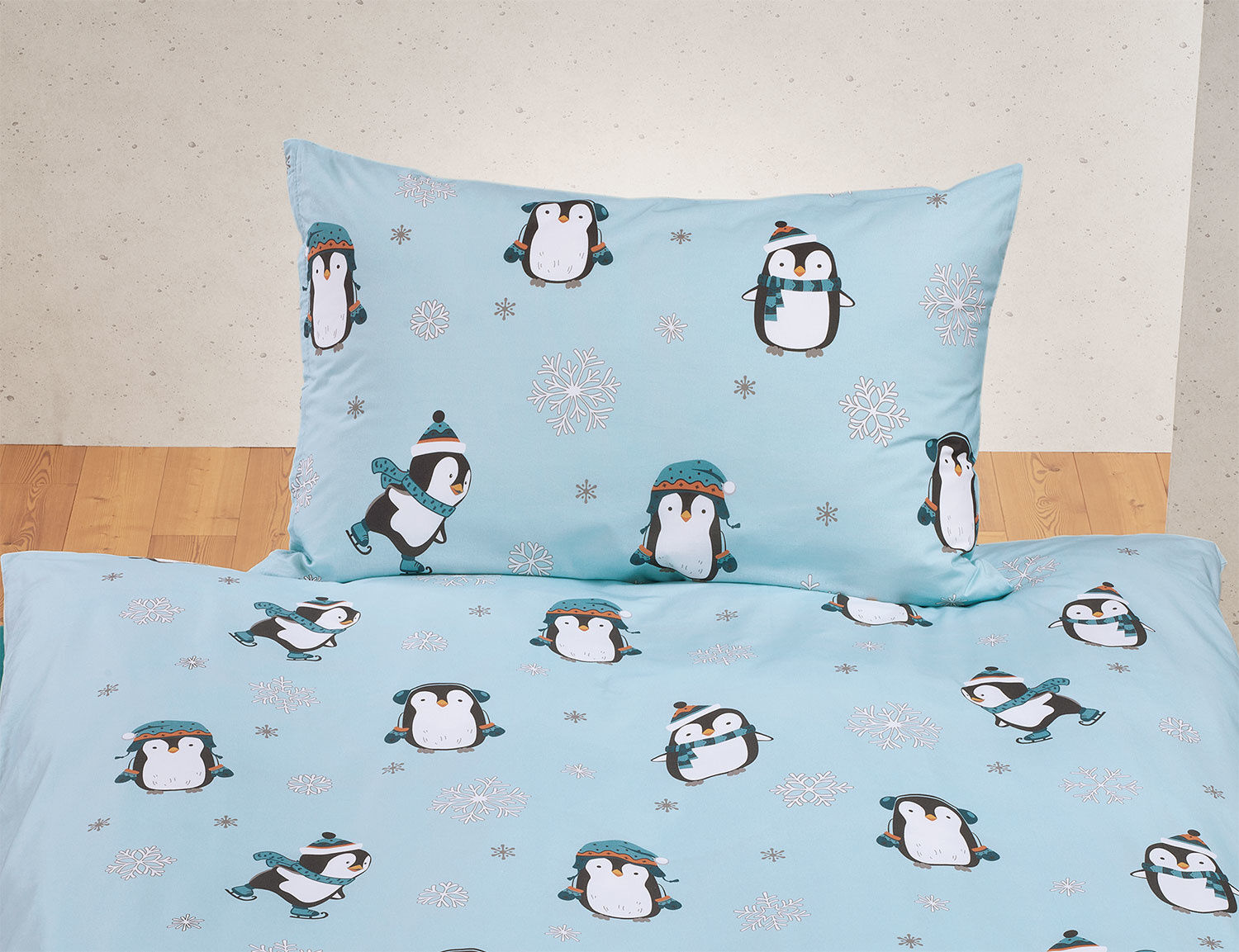 Bettwäsche mit niedlichen Pinguinen