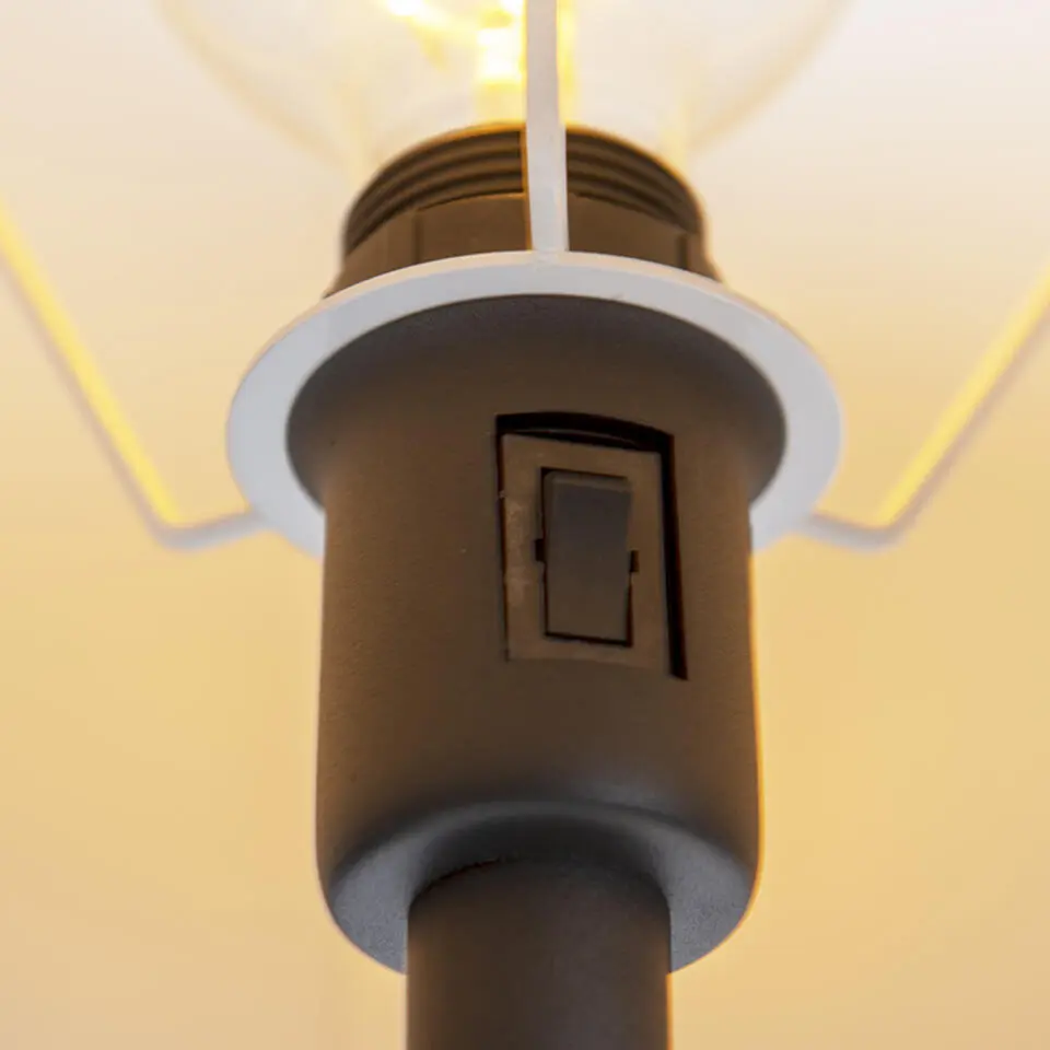 Qazqa vloerlampen retro wit e27