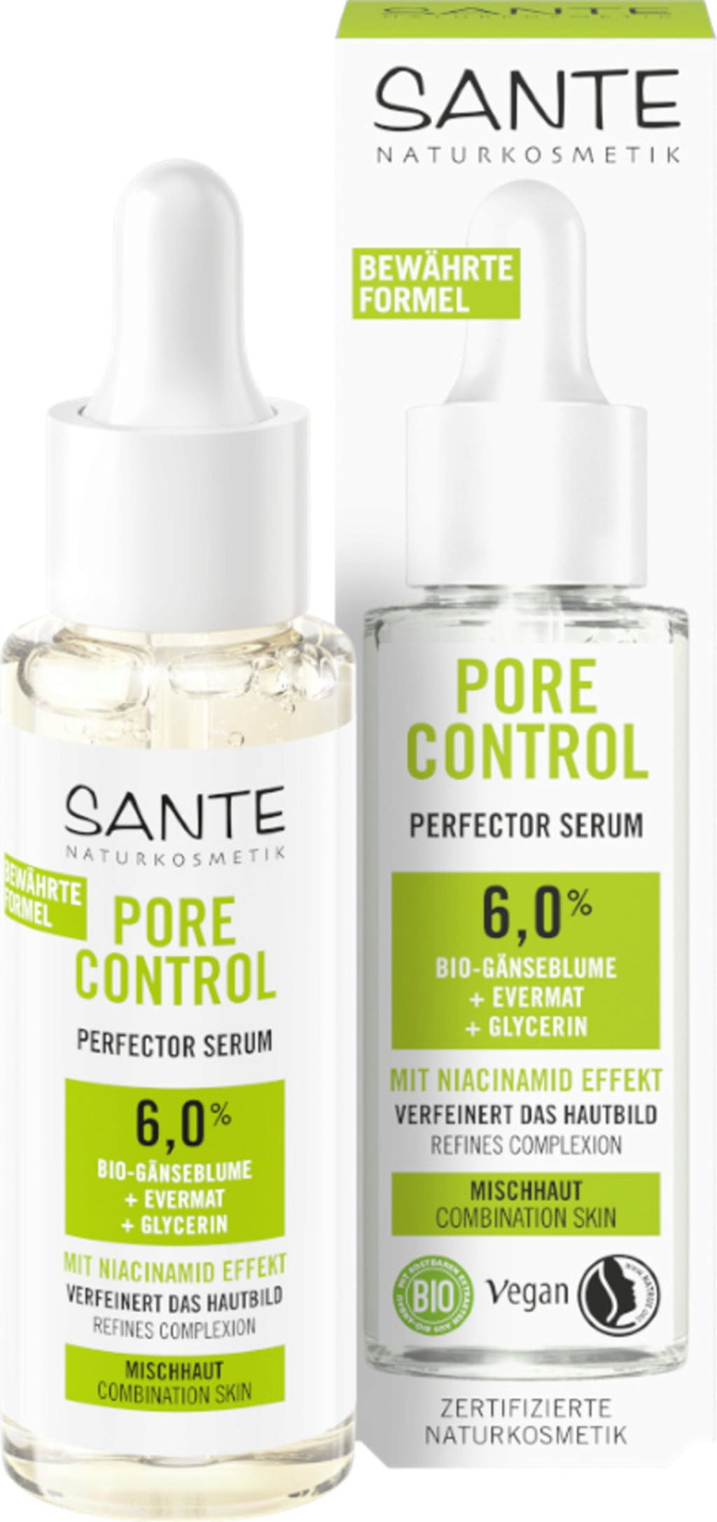Santé naturally.  Pore Control Skin Perfector Serum, 30 ml