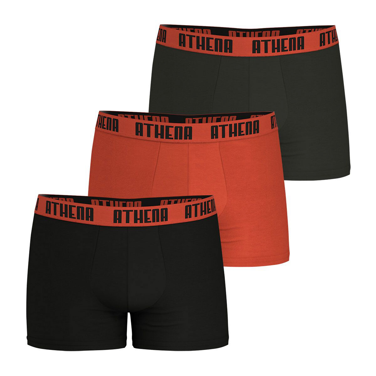 ATHENA<br>Conjunto de 3 cuecas boxer na cor básica