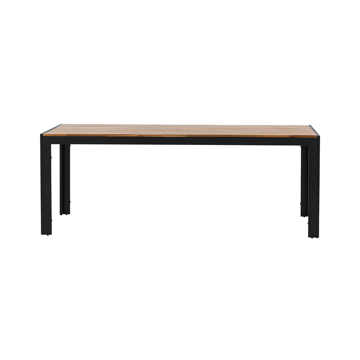 Tuintafel Lasse aluminium - houten tafelblad Zwart