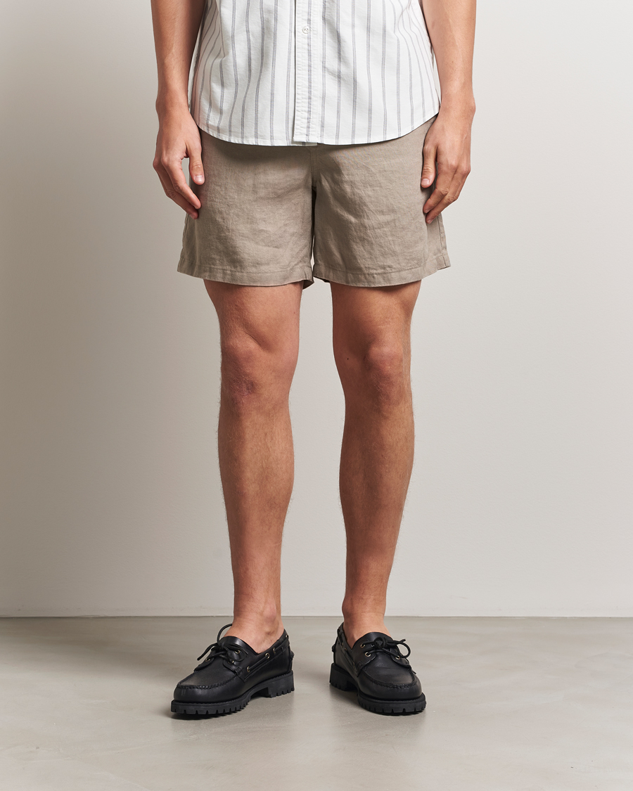 Samsøe Samsøe Jabari Linen Drawstring Shorts Greige