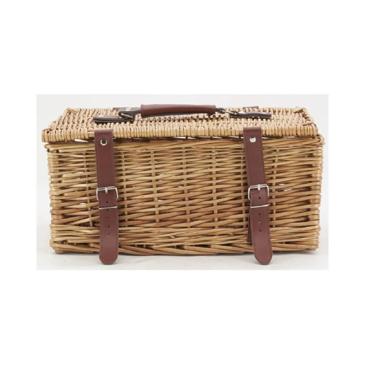 Aubry Gaspard Coffre en osier buff brun L39