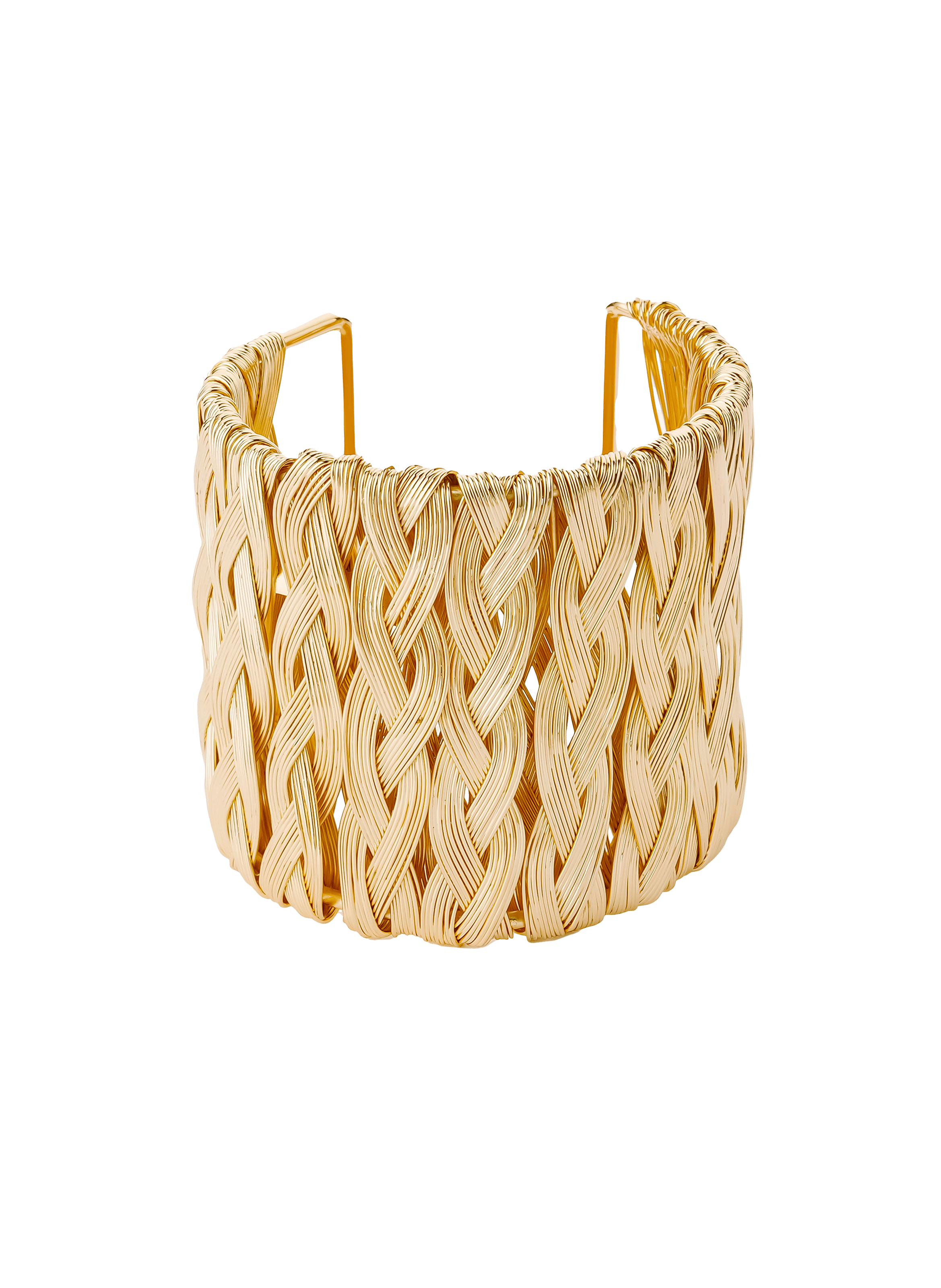 BATSEY - Bracelet jonc torsadé en laiton | Doré