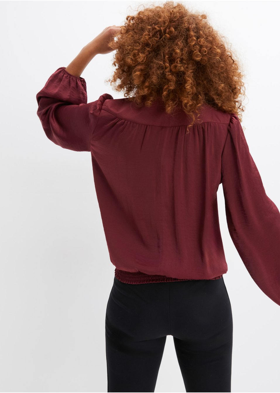 Blouse en satin style portefeuille