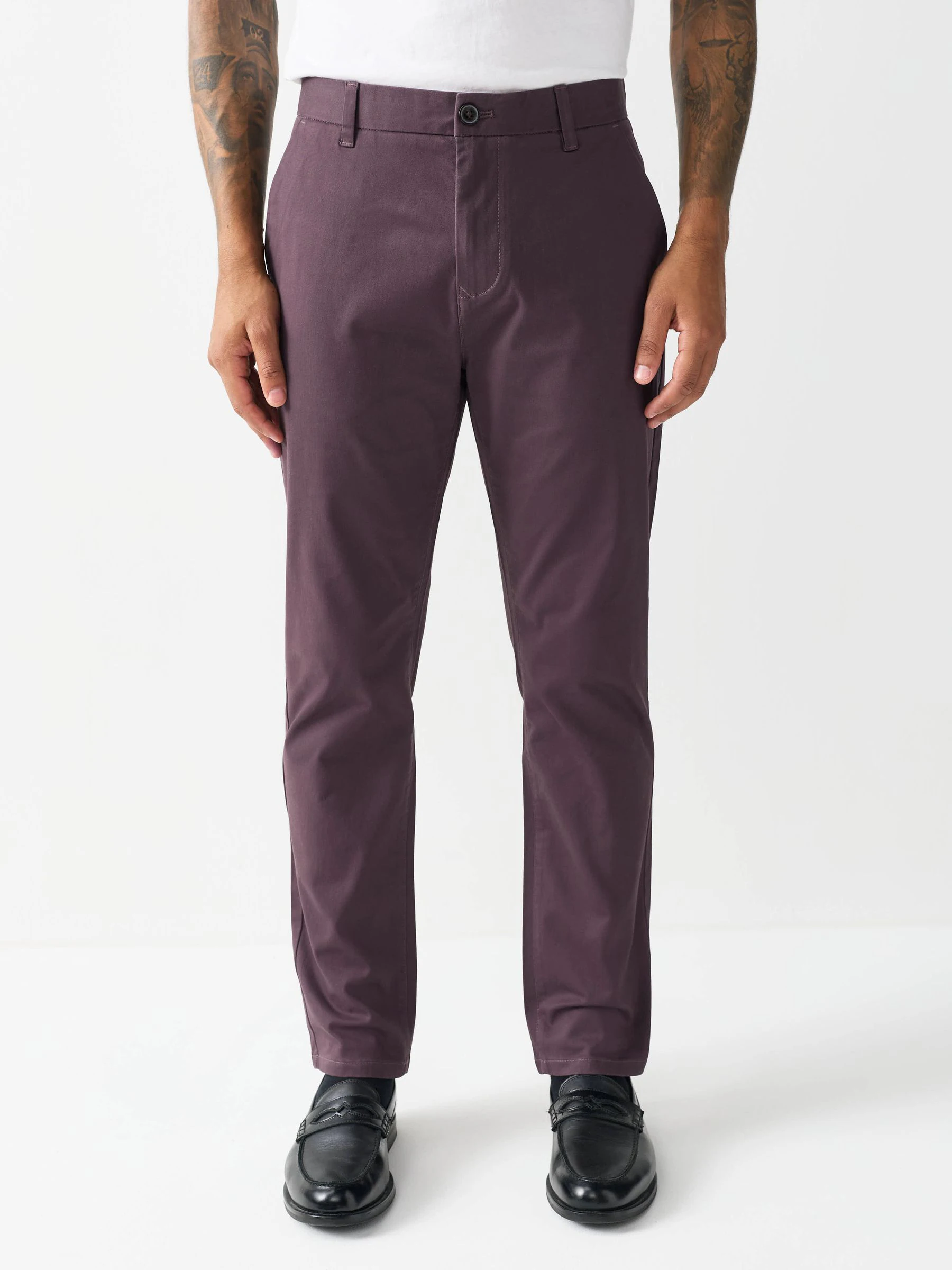 Paars - Slim Fit - Stretchy chino