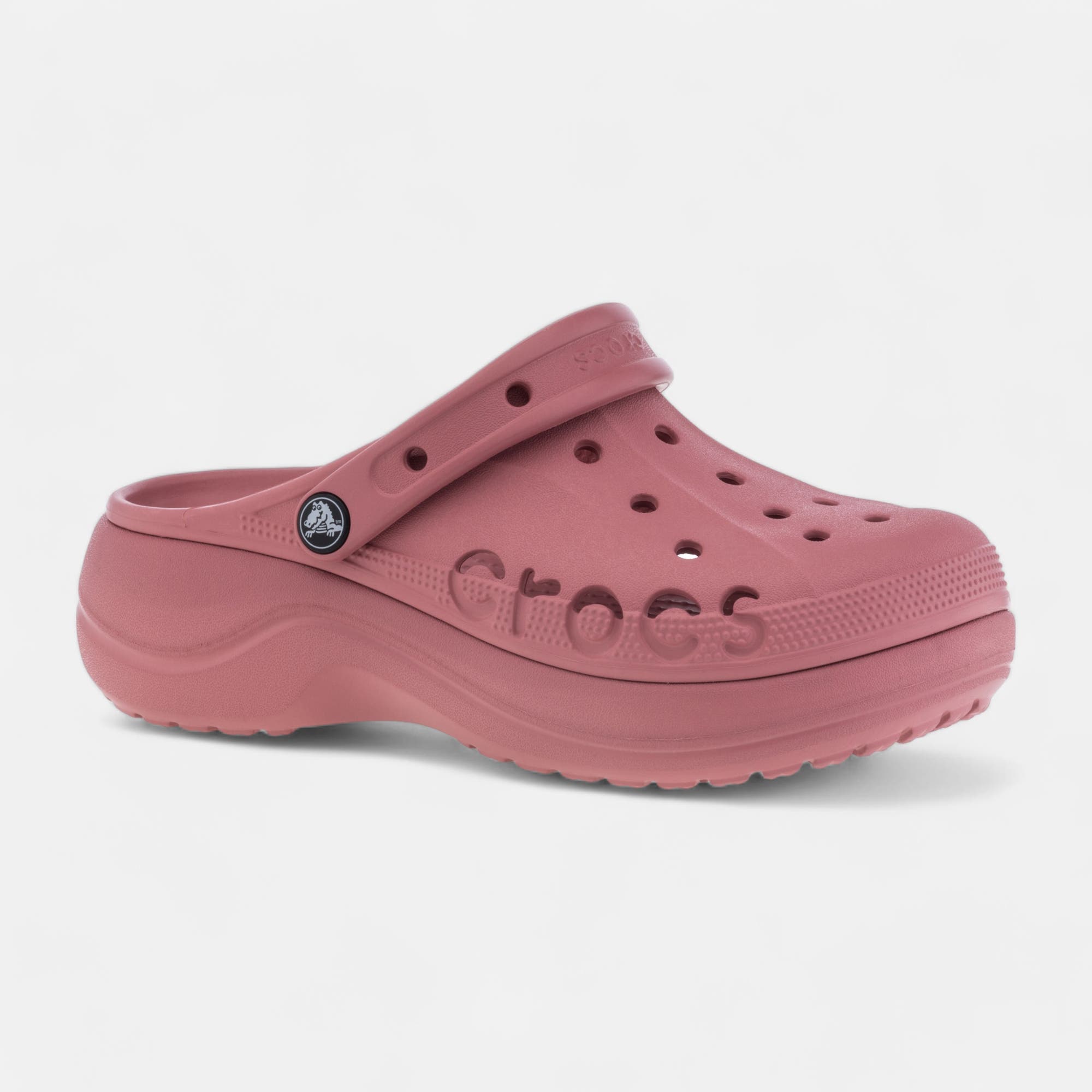 Claquettes de plage à talon compensé Femme rose