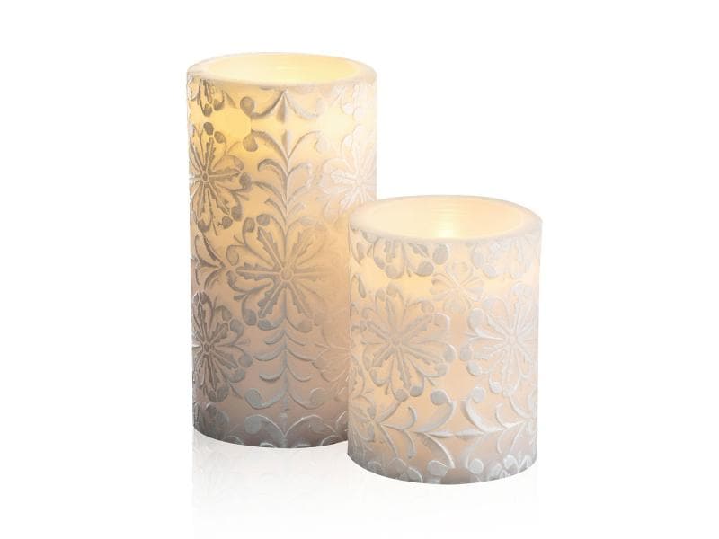 Pauleen LED-Kerzen Set Little Lilac, Ø 7.8 cm, Weiss, 2 Stk LED-Wachskerze, 2er Set