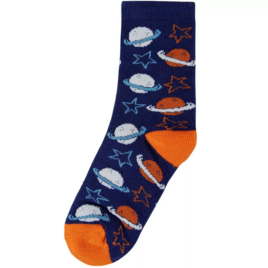 MINOTI 7er-Pack Socken BlauOrangeGrau