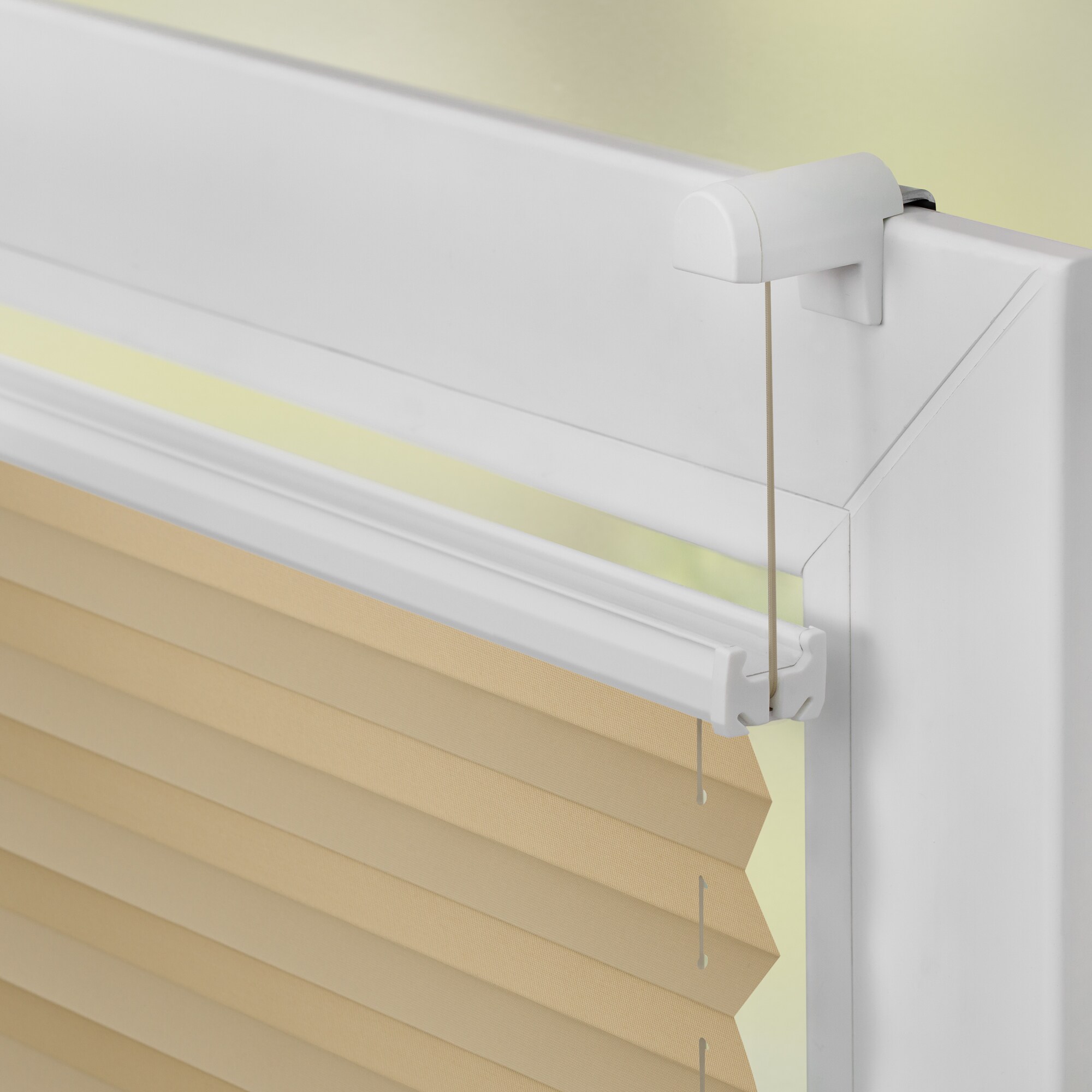 Lichtblick Plissee Klemmfix, ohne Bohren, verspannt, blickdicht, Hitzeschutz - Beige