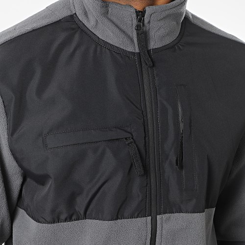 Veste Polaire Zippée Gris Anthracite