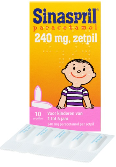 Sinaspril Paracetamol Zetpil 240 MG 10 Stuks