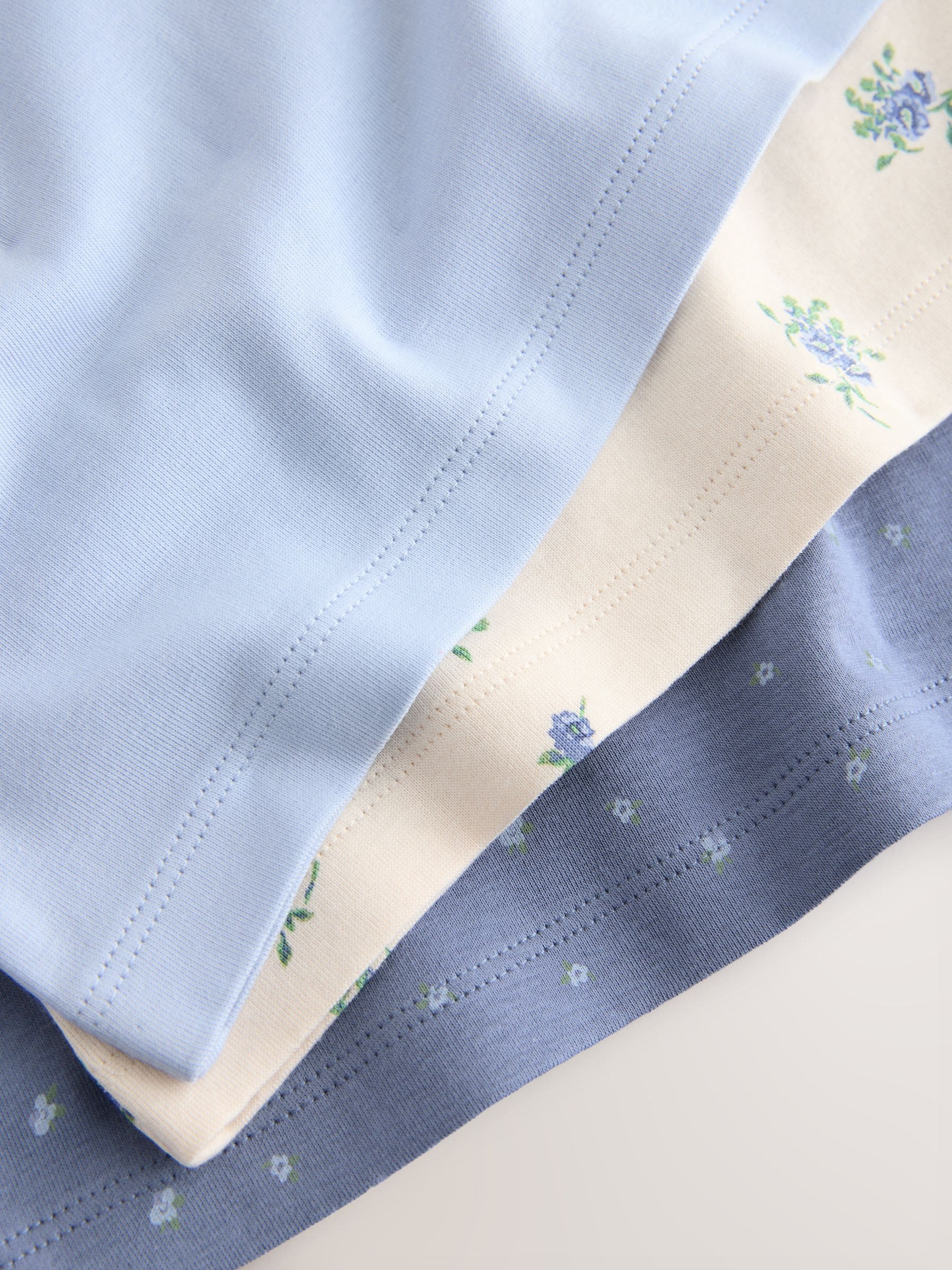 Blauw - Verpakking van 3 cami topjes met bandjes en print (1,5 - 16 jr)