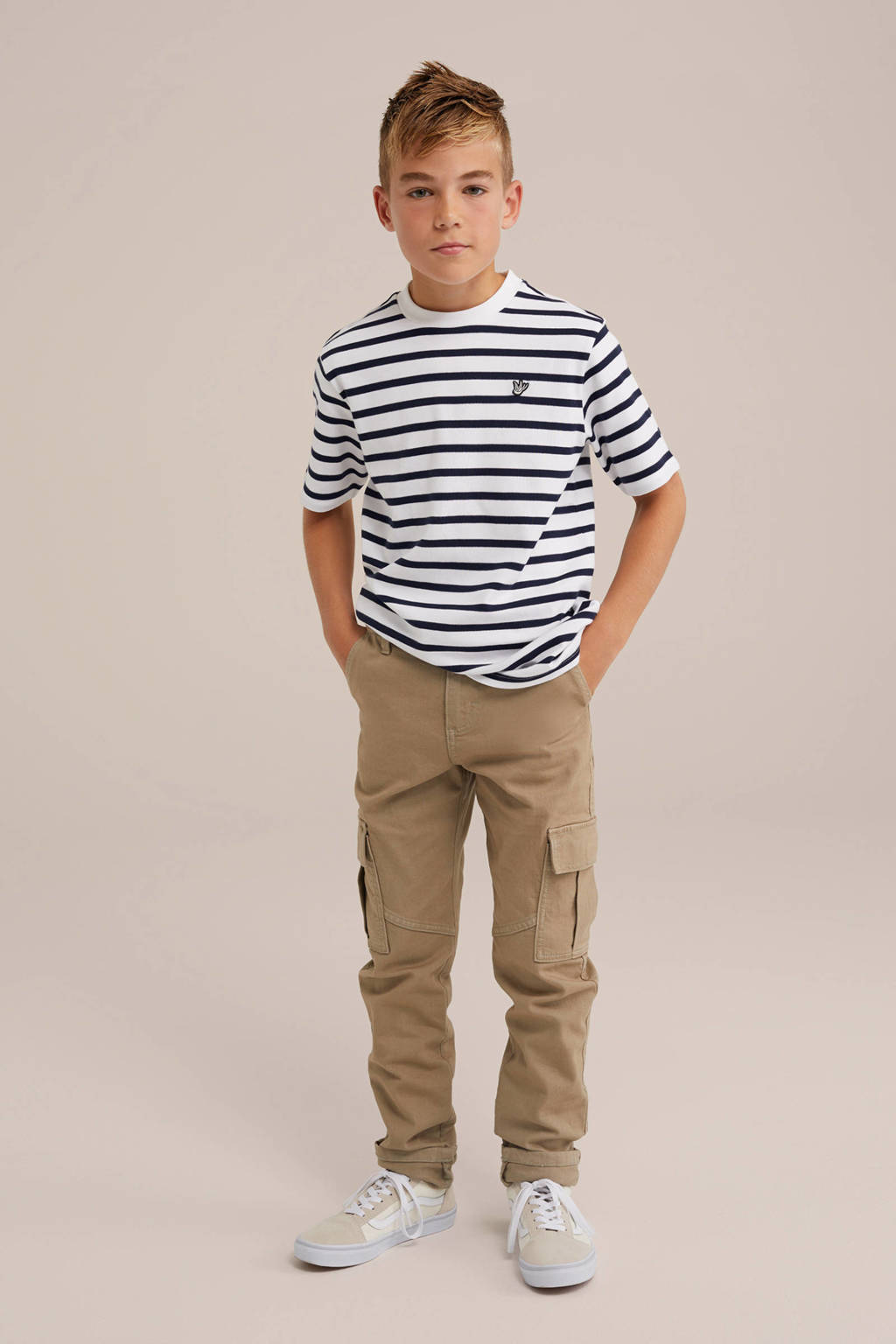 WE Fashion t-shirt donkerblauw