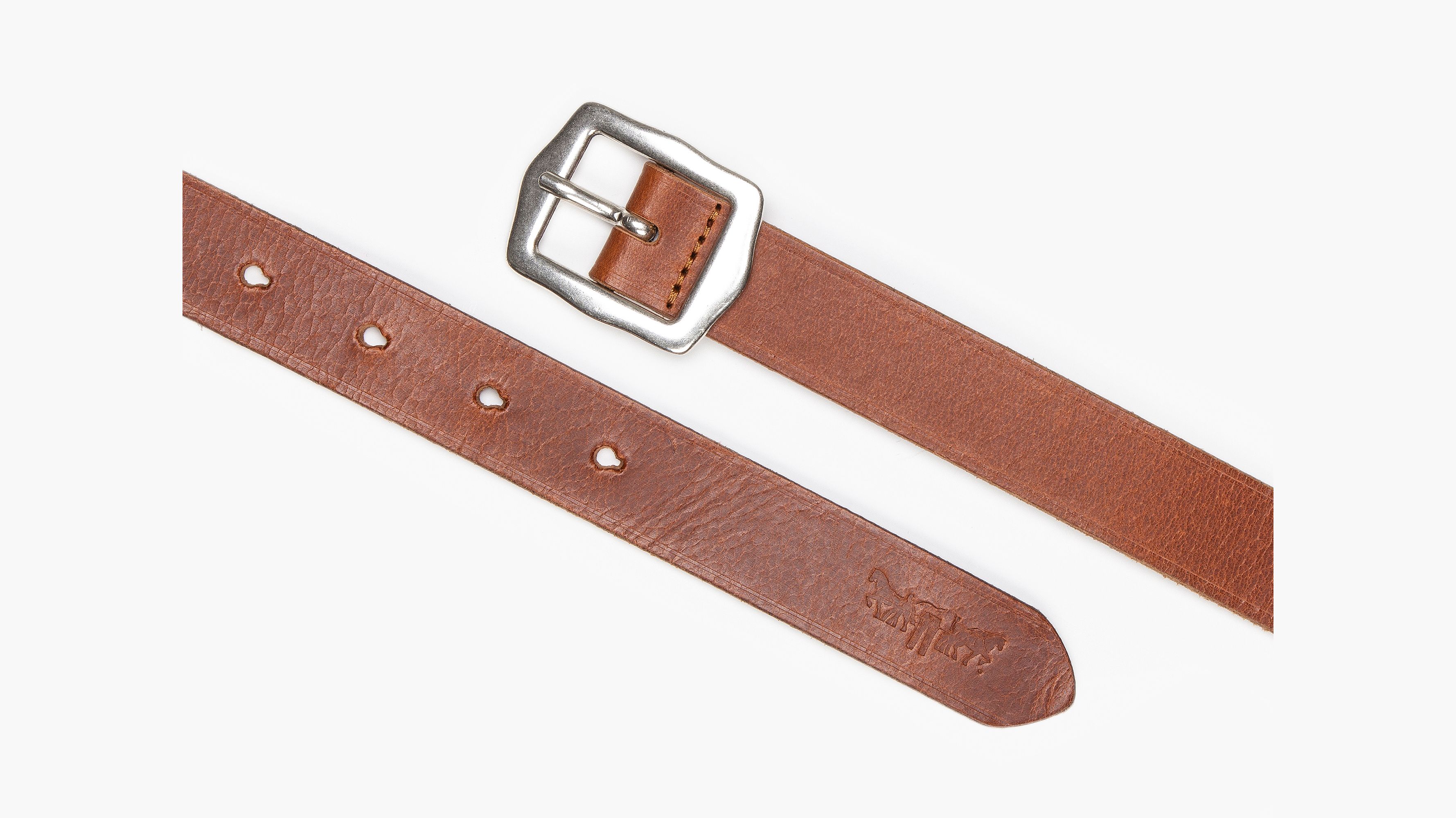 Ceinture en cuir Lux - Cognac - Marron