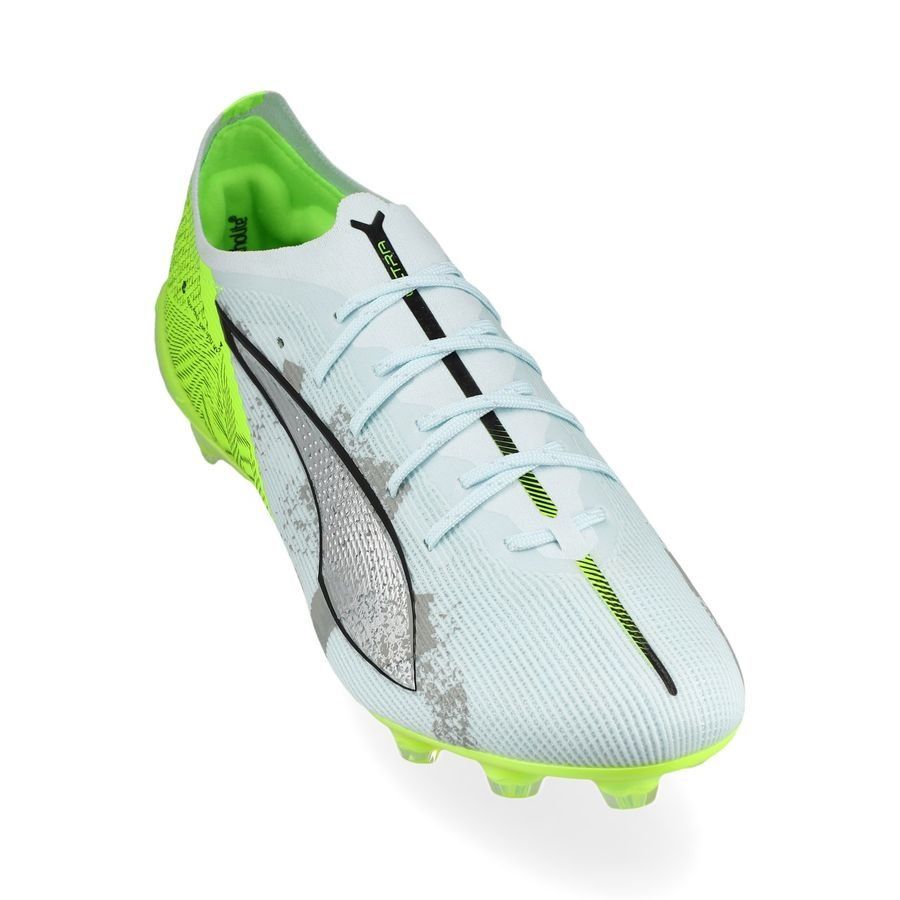PUMA X Unisport Ultra 5 Ultimate FG Conquer your Mountain - Blanc/Vert/Argenté ÉDITION LIMITÉE