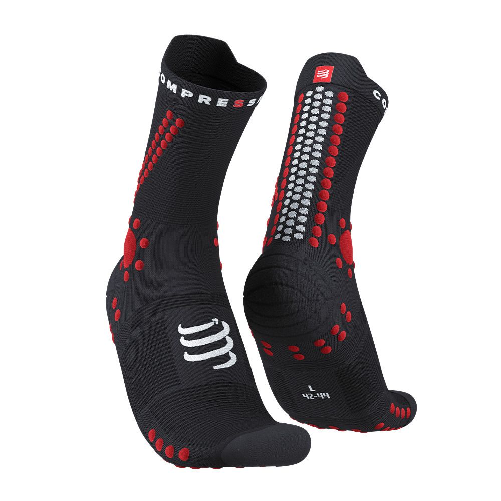 Compressport PRO RACING V4.0 TRAIL - Chaussettes black/red