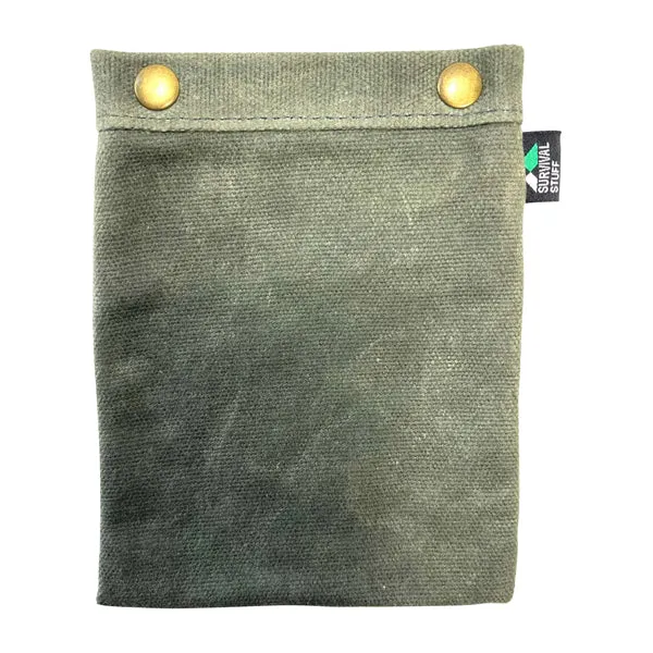 Survival Stuff -  Survival Stuff Tasche Waxed Canvas klein grau oliv