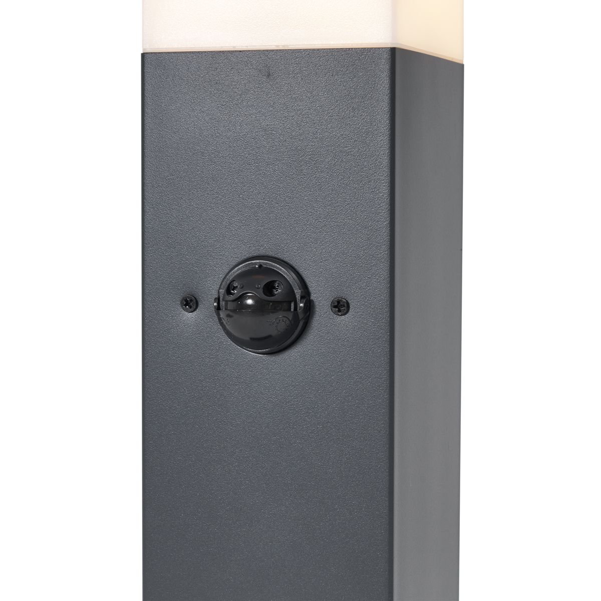Buitenlamp donkergrijs met opaal glas 45cm IP44 met stopcontact en bewegingssensor - Malios