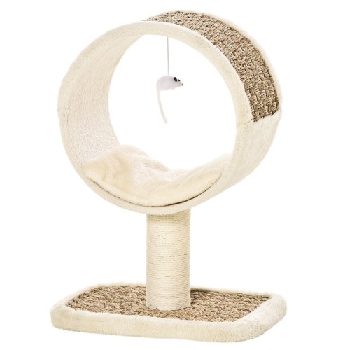 Roda arranhadora para gatos PawHut, bege