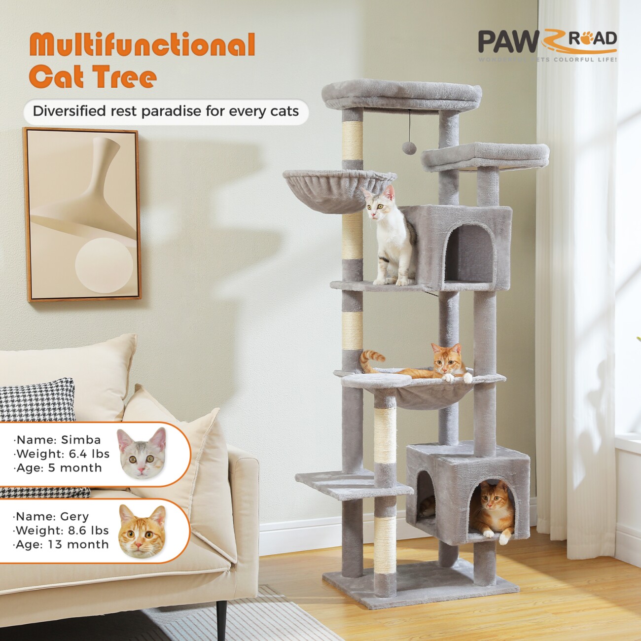 Pawz Road 175 cm Katzenbaum