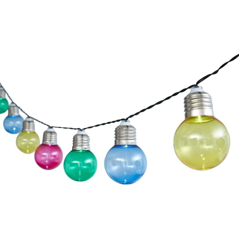 Guirlande guinguette solaire 135cm ampoules multicolores