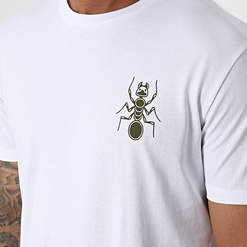 Tee Shirt Original Spirit Blanc Vert Kaki