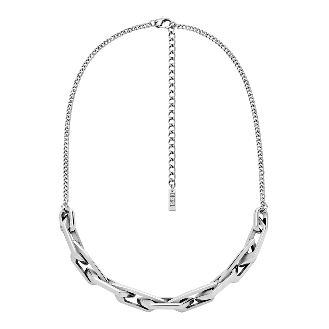 Diesel Kette D Logo Silbrig