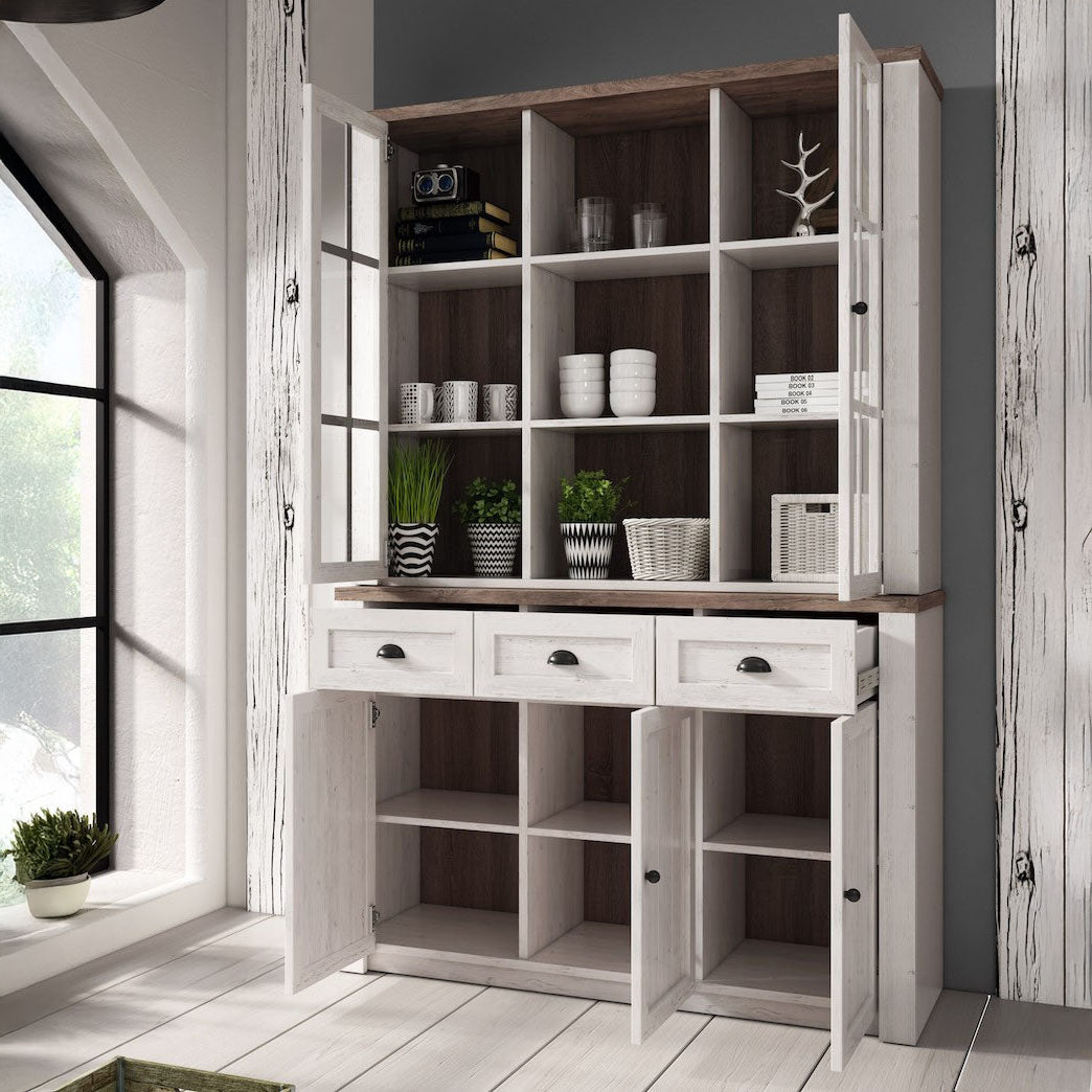 Parello 7 - Buffetkast - Wit/eiken - 130x43x199 cm