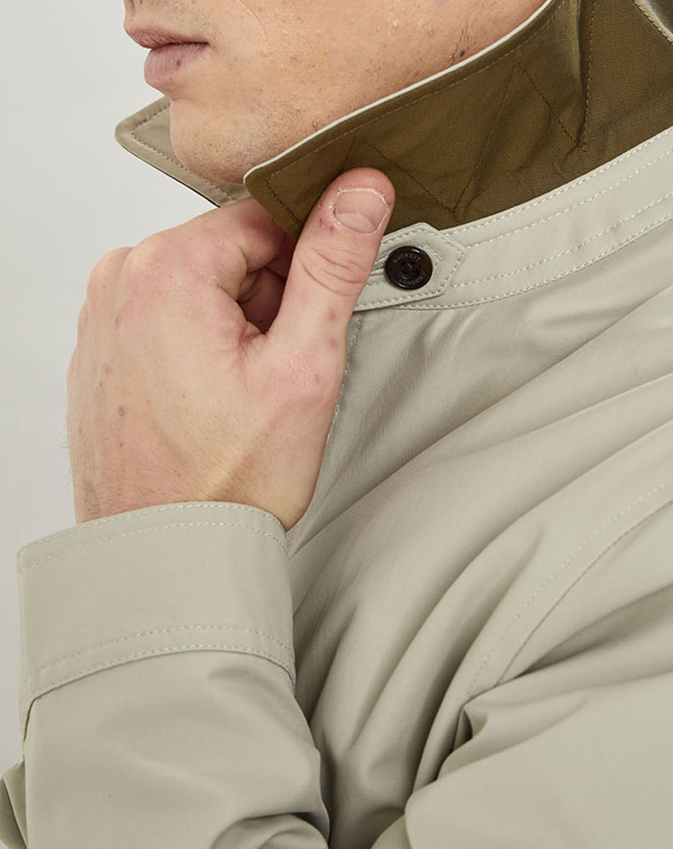 Hackett London Blouson en toile unie beige