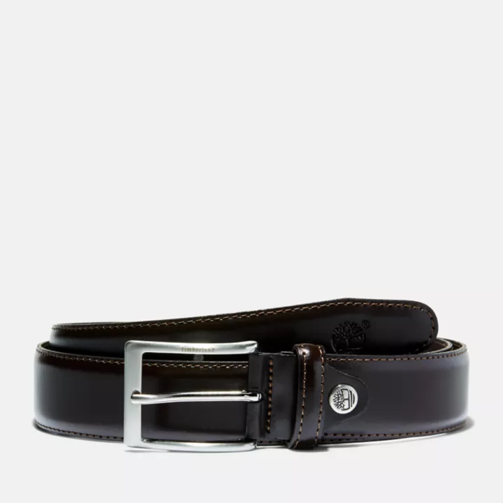 Ceinture en cuir classique pour homme en marron