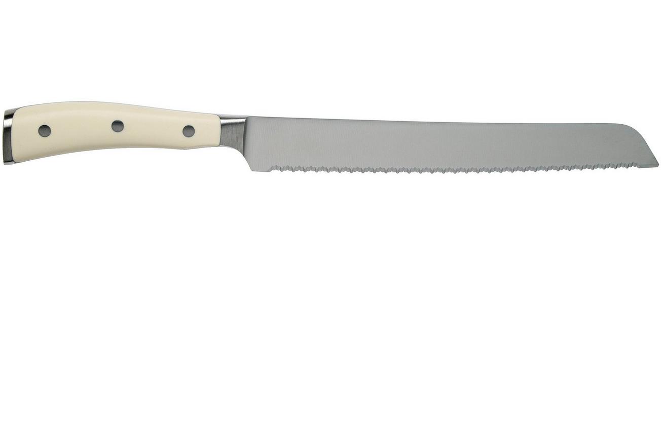 Wüsthof Classic Ikon Wit dubbel gekarteld broodmes 23 cm, 1040431123