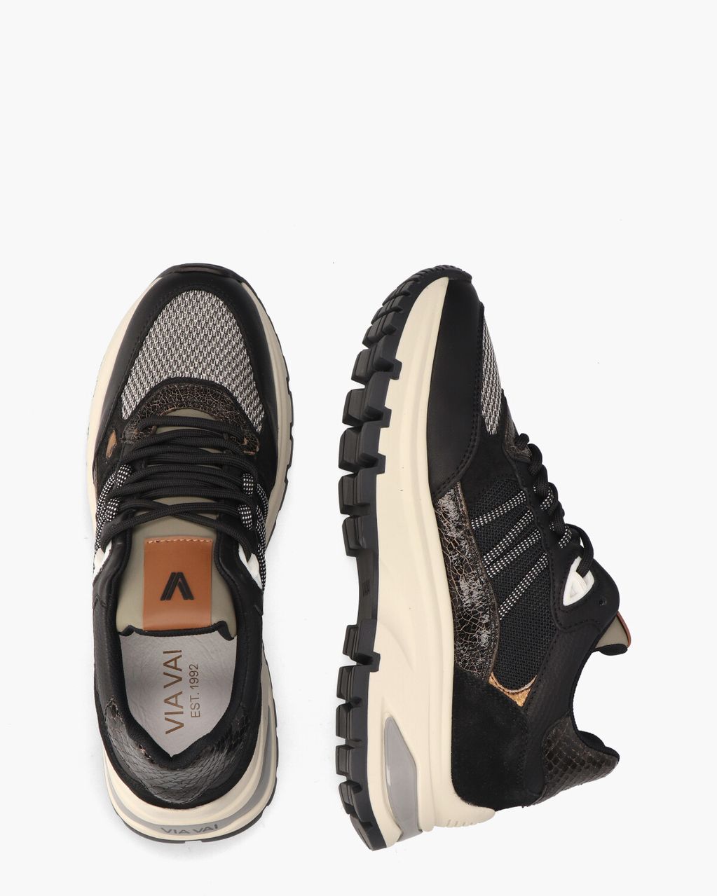 Via Vai Liz Dae Zwart Damessneakers